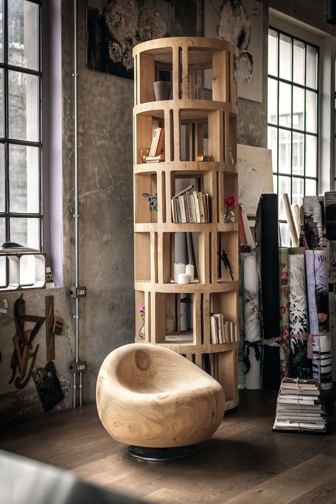 Riva 1920 Torre Lignea collection (Bookshelf)