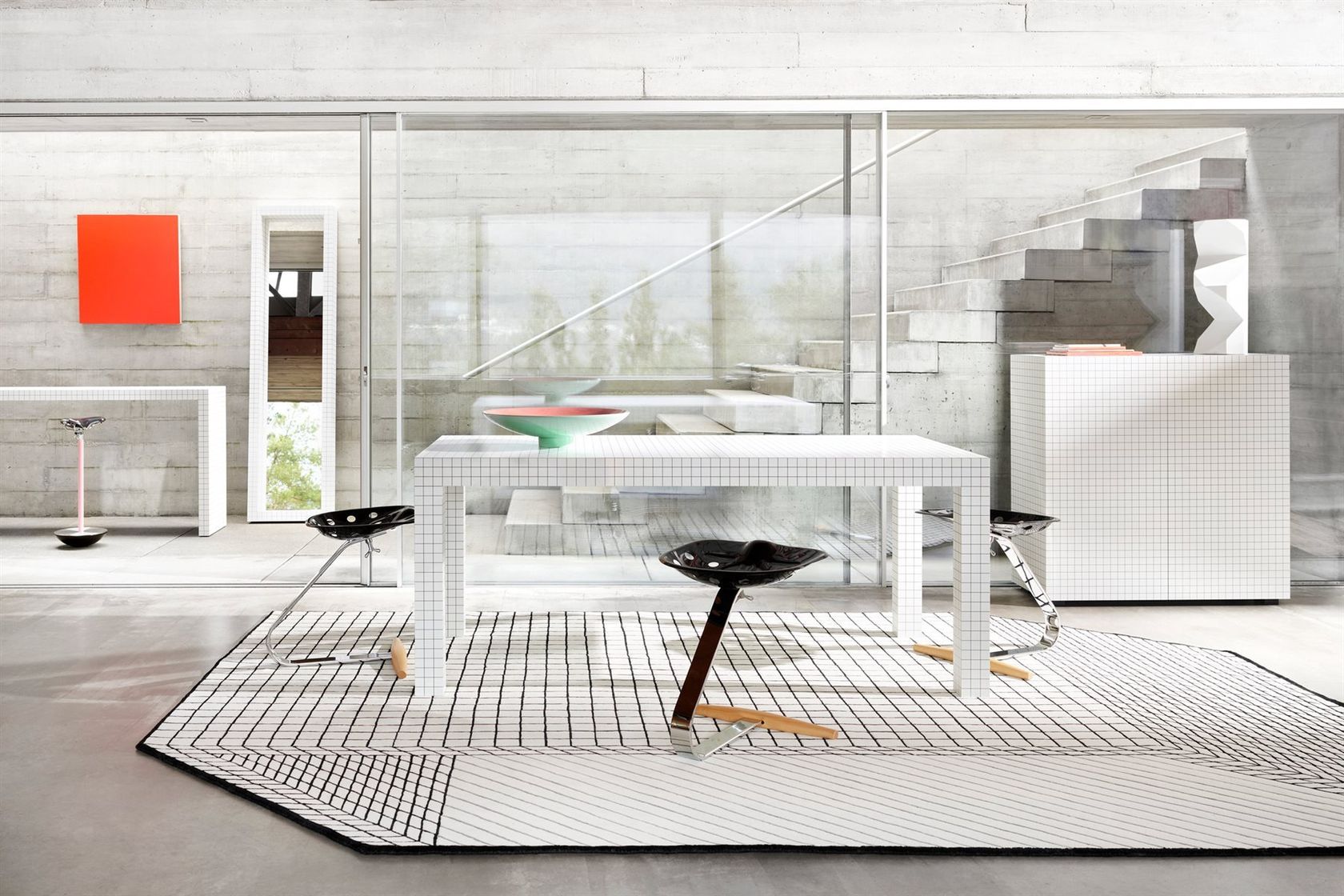 A Zanotta interior setting with the brand's seating